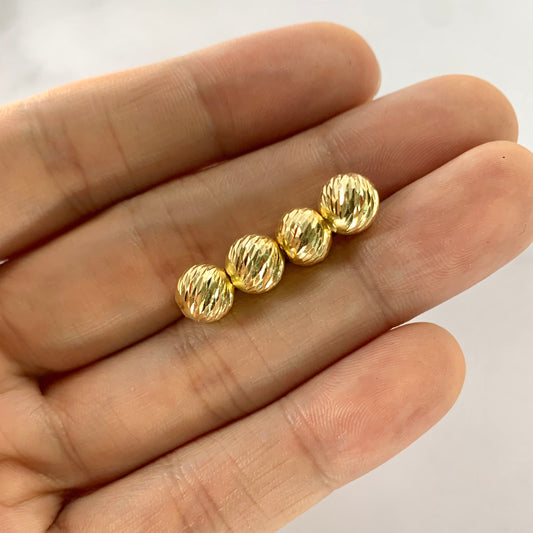 Bola Diamantada 0.6Gr / 8Mm Oro Amarillo L720 18K