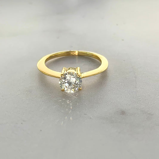 Anillo Solitario 2.35Gr / T5 3/4 / 1.1Mm Oro Amarillo L720 18K