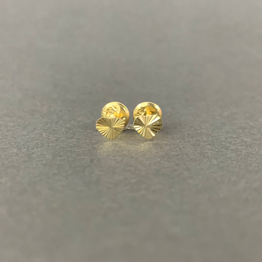 Topos Corazon Plano Diamantado 0.47gr / 4.1mm Oro Amarillo L720 18K