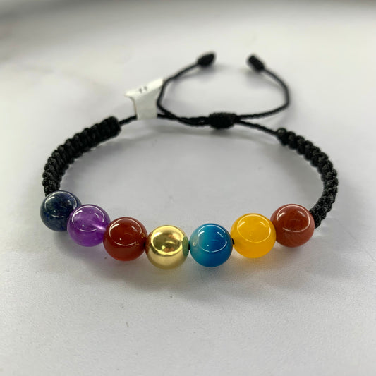 Pulsera Chakra Bola Lisa 8Mm 0.33Gr Oro Amarillo L720 18K