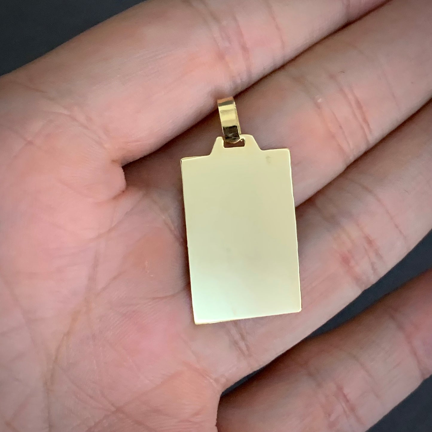 Dije Placa 2gr / 3.5cm / Oro Amarillo L720 18K