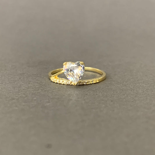 Anillo Corazon Circones 1.56gr / T6 / 1.23mm Oro Amarillo L720 18K