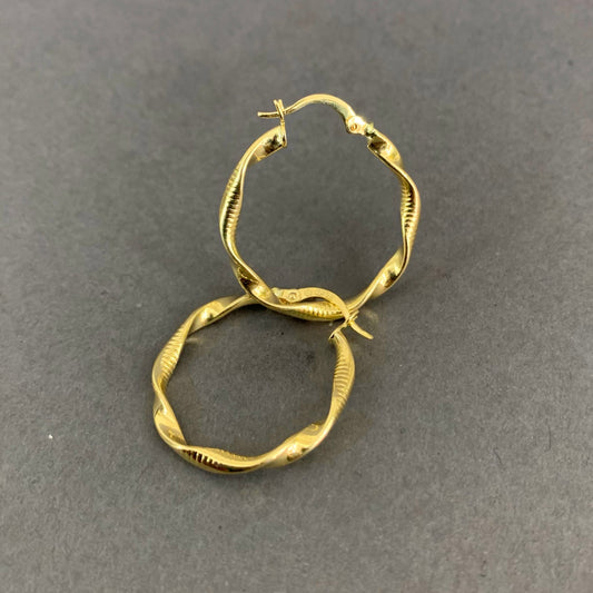 Candongas Entorchadas 1.86gr / 28.36mm Oro Amarillo L720 18K