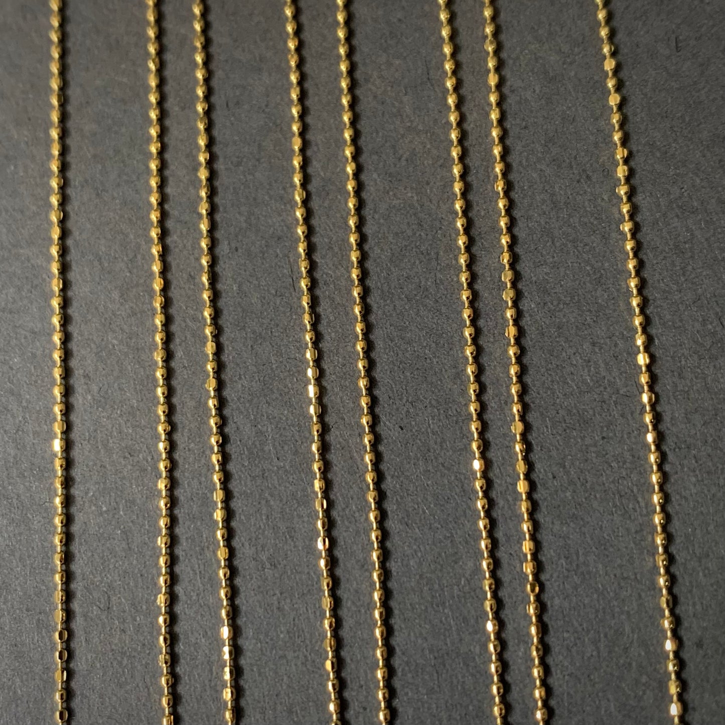 Cadena Mini Militar 1.39gr / 45cm / 0.8mm Oro Amarillo L750 +1 18K