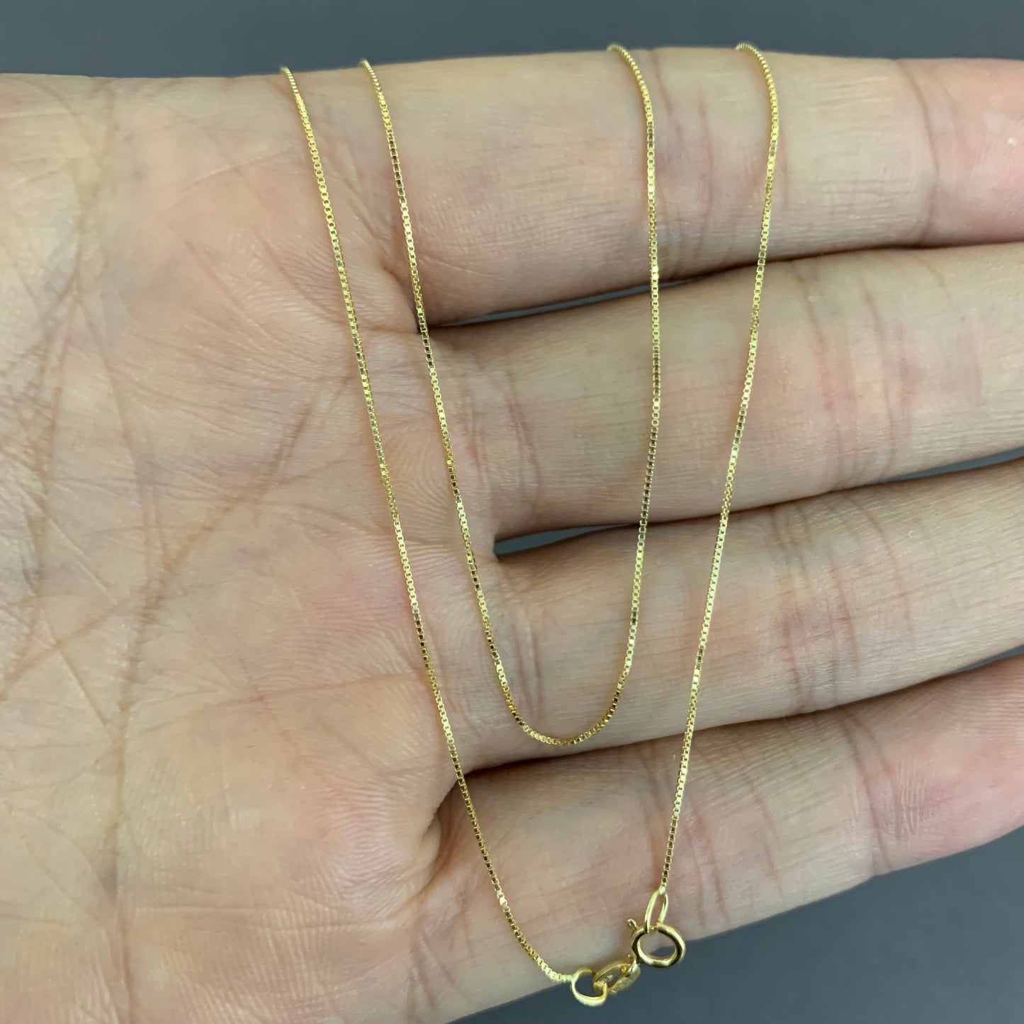 Cadena Veneciana 0.91gr / 40cm / 0.5mm Oro Amarillo L750 +3 18K