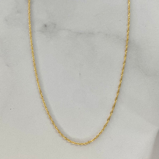 Cadena Singapur 1.67Gr / 60Cm / 1.3Mm Oro Amarillo L750 +3 18K