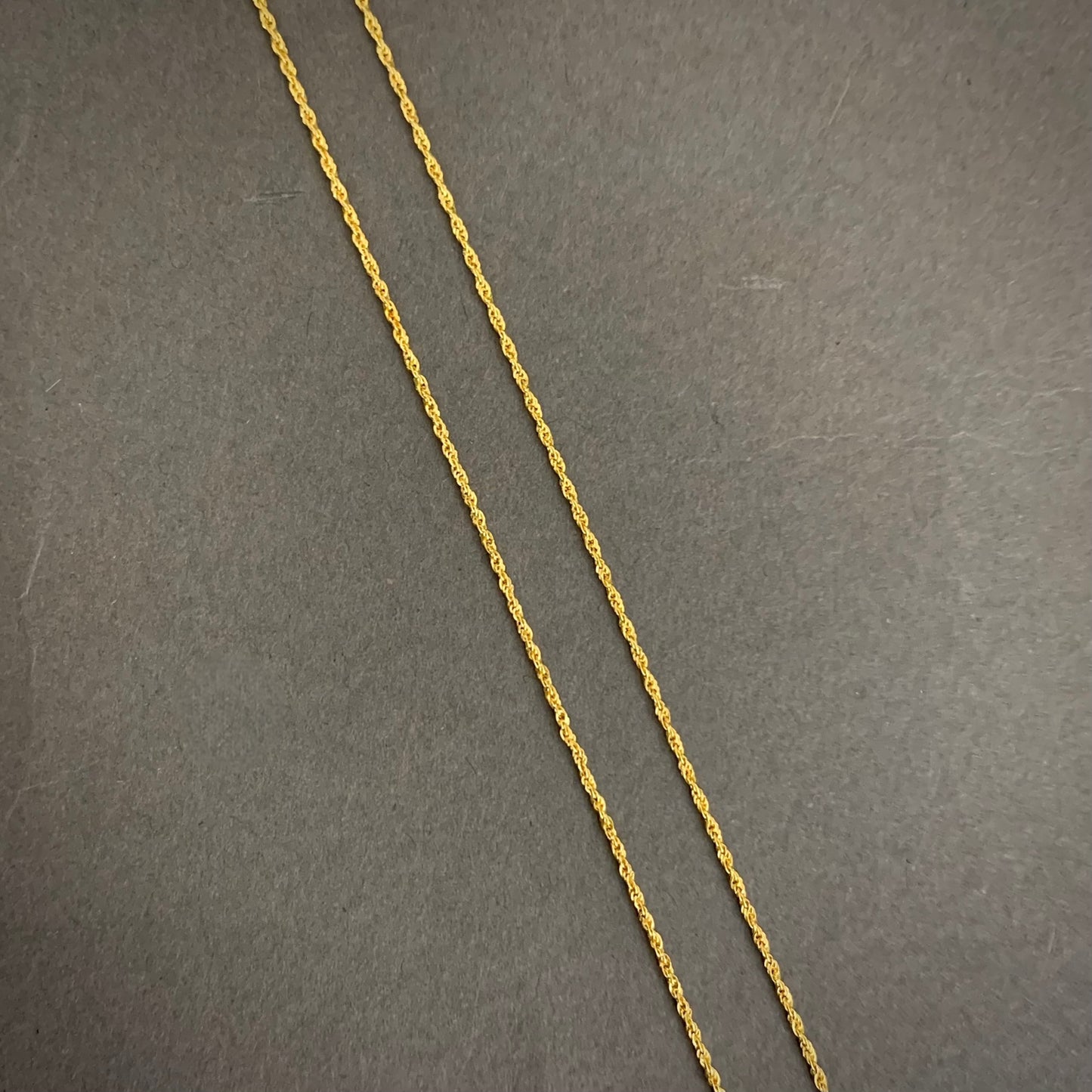 Cadena Mini Lazo 0.68gr / 60cm / 1mm Oro Amarillo L750 +4 18K