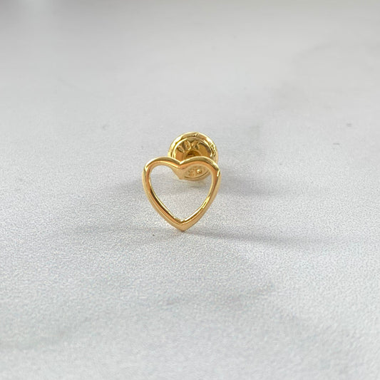 Topos Unidad Corazon 0.34Gr / 7.7Mm Oro Amarillo L720 18K