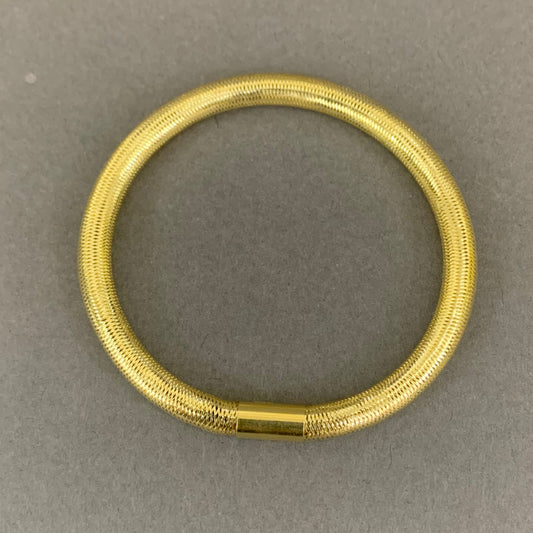 Pulso Aro Resortado Redondo 2.19gr / 5.45mm / Oro Amarillo L750 +4 18K