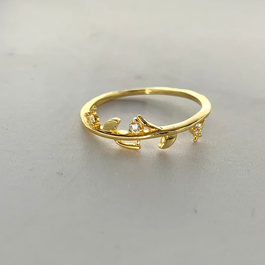 Anillo Espigas Circones 1.45Gr / T6 3/4 / 1.2Mm Oro Amarillo L720 18K