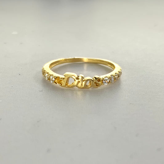 Anillo Dios Circones 1.71Gr / T6 1/2 / 1.7Mm Oro Amarillo L720 18K