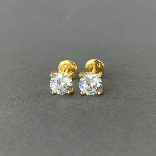 Topos Circon Blanco 0.92Gr / 4Mm Oro Amarillo L720 18K
