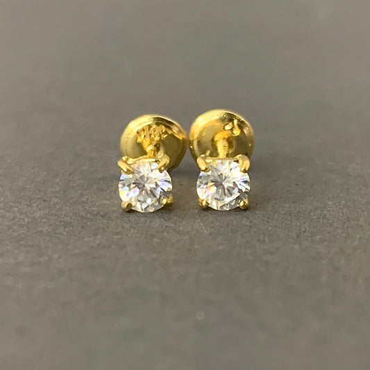 Topos Circon Blanco 1Gr / 4.5Mm Oro Amarillo L720 18K