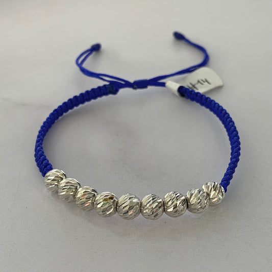 Pulsera Bolas Diamantadas 6Mm 1.51Gr Oro Blanco L720 18K