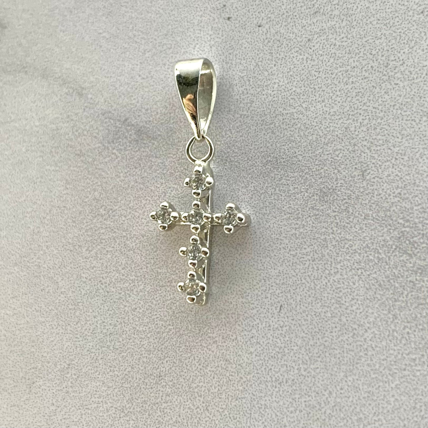 Dije Cruz Circones 0.78Gr / 20Mm Oro Blanco L720 18K