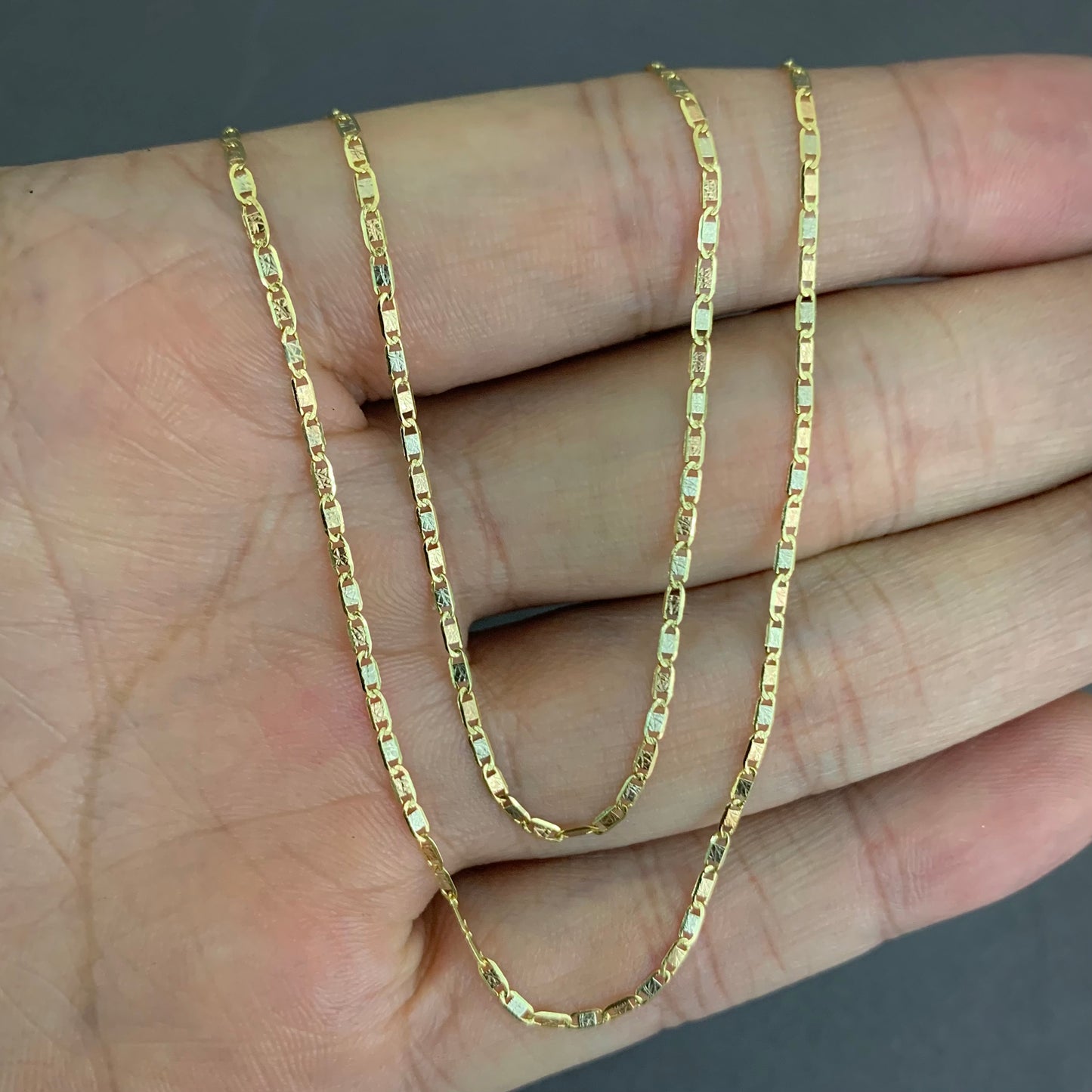 Cadena Plana 1.81gr / 45cm / Tres Oros L750 +2 18K