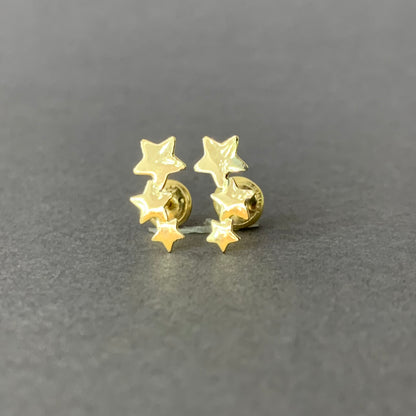 Topos Tres Estrellas 0.7gr / 12.3mm Oro Amarillo L720 18K