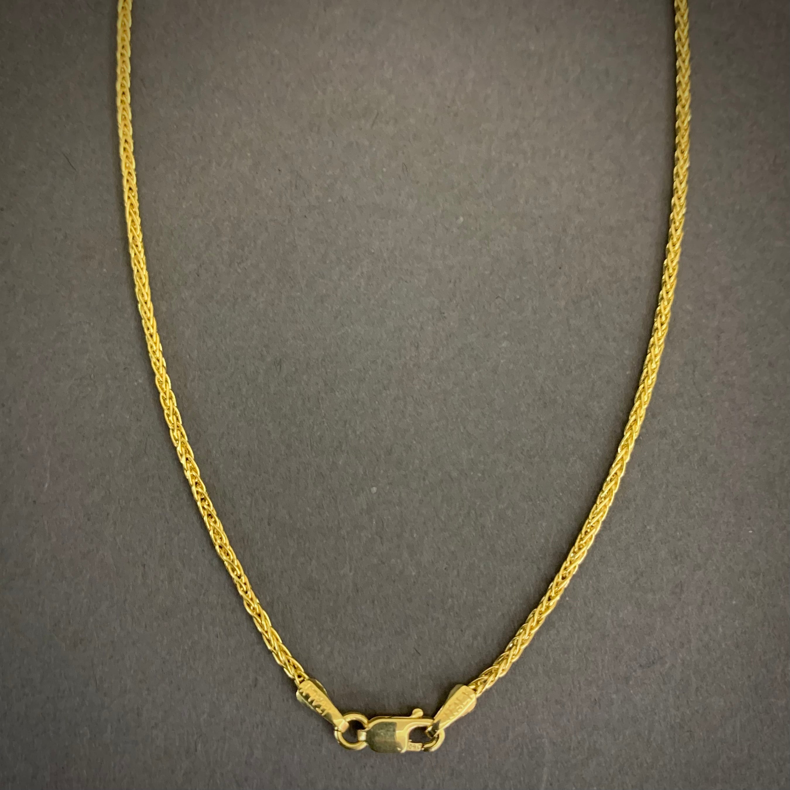 Cadena Mini Franco 2.45gr / 45cm / 1.5mm Oro Amarillo L750 +2 18K