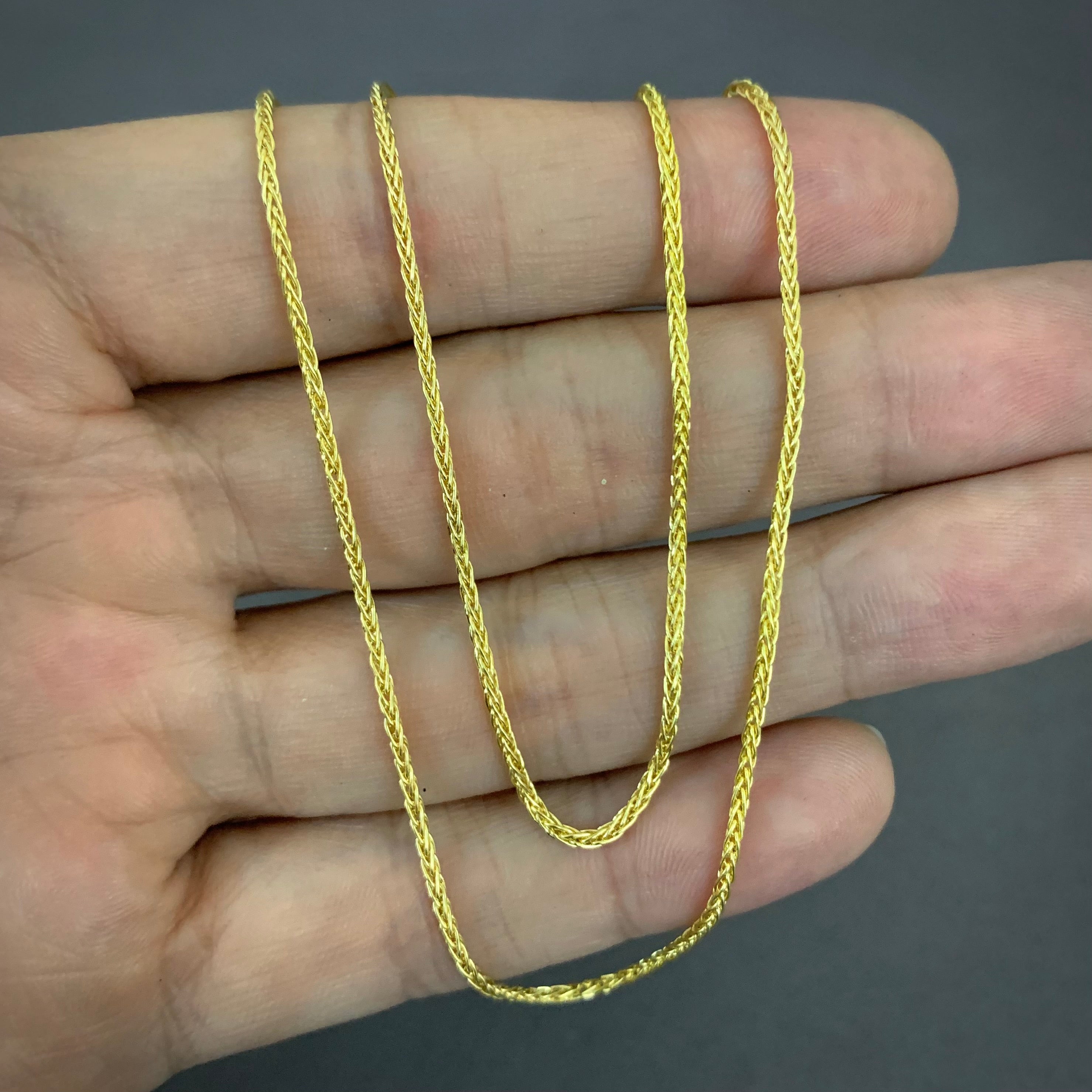 Cadena Mini Franco 2.45gr / 45cm / 1.5mm Oro Amarillo L750 +2 18K