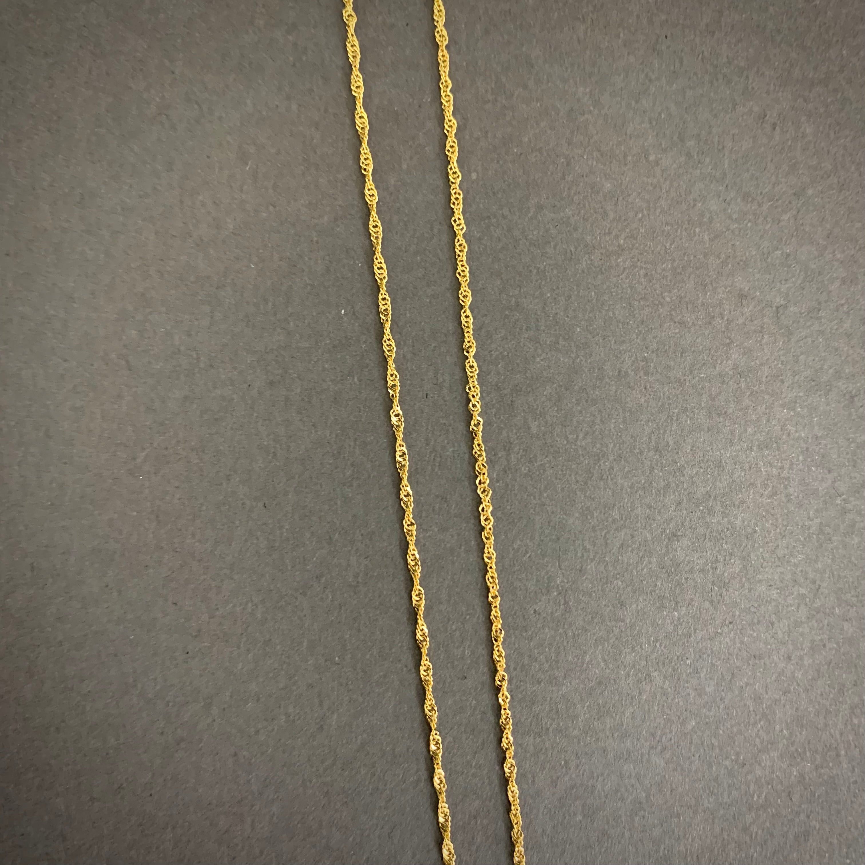 Cadena Singapur 1.57gr / 45cm / 1.3mm Oro Amarillo L750 +2 18K