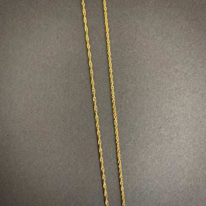 Cadena Singapur 1.57gr / 45cm / 1.3mm Oro Amarillo L750 +2 18K