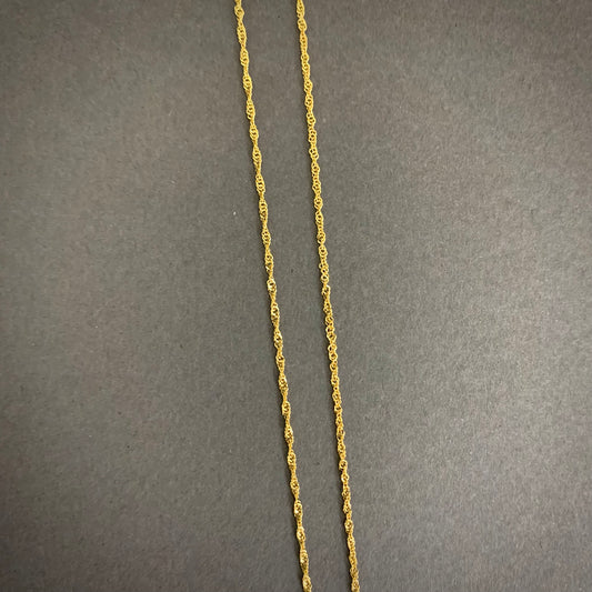 Cadena Singapur 1.57gr / 45cm / 1.3mm Oro Amarillo L750 +2 18K
