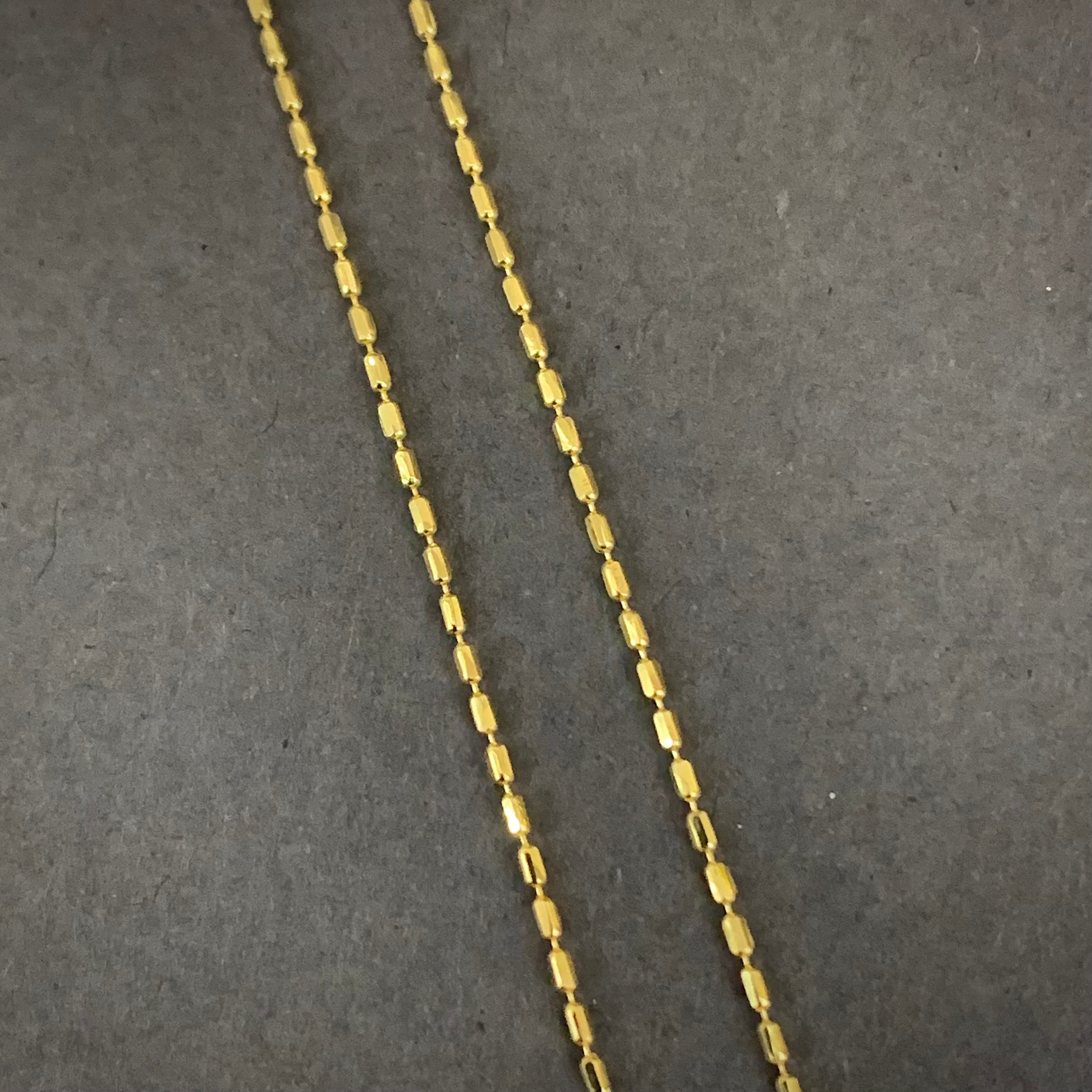 Cadena Canutillo 2.68gr / 60cm / 1.02mm Oro Amarillo L750 +3 18K