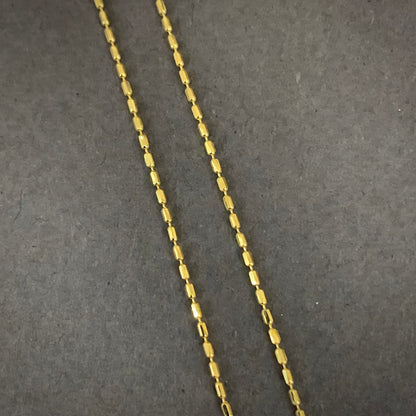 Cadena Canutillo 2.68gr / 60cm / 1.02mm Oro Amarillo L750 +3 18K