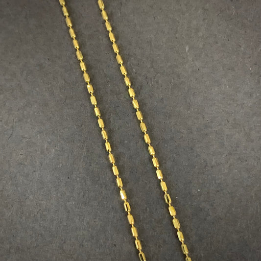 Cadena Canutillo 2.68gr / 60cm / 1.02mm Oro Amarillo L750 +3 18K