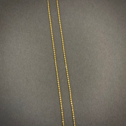 Cadena Mini Militar 1.8gr / 45cm / 0.95mm Oro Amarillo L750 +1 18K