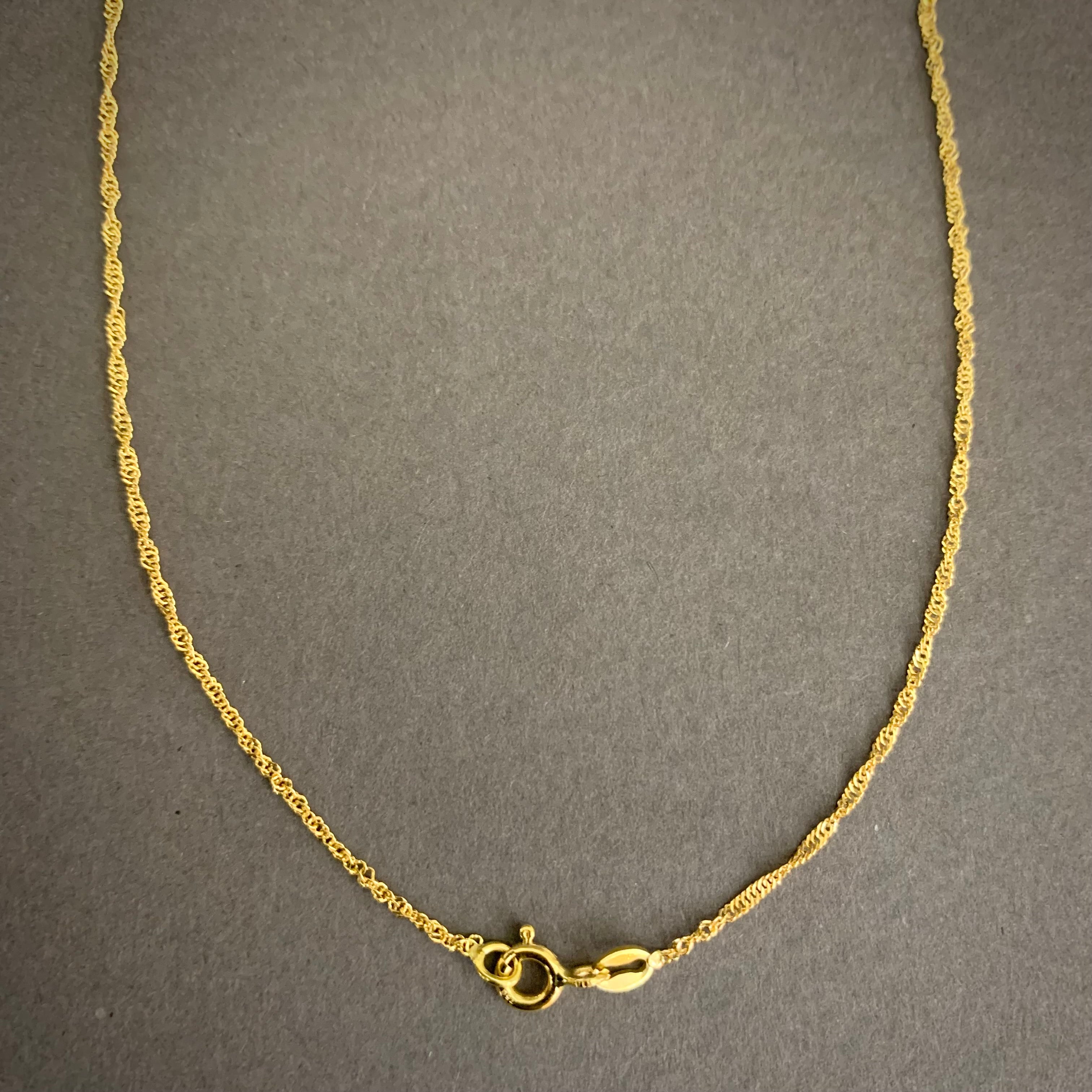 Cadena Singapur 1.57gr / 45cm / 1.3mm Oro Amarillo L750 +2 18K