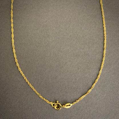Cadena Singapur 1.57gr / 45cm / 1.3mm Oro Amarillo L750 +2 18K