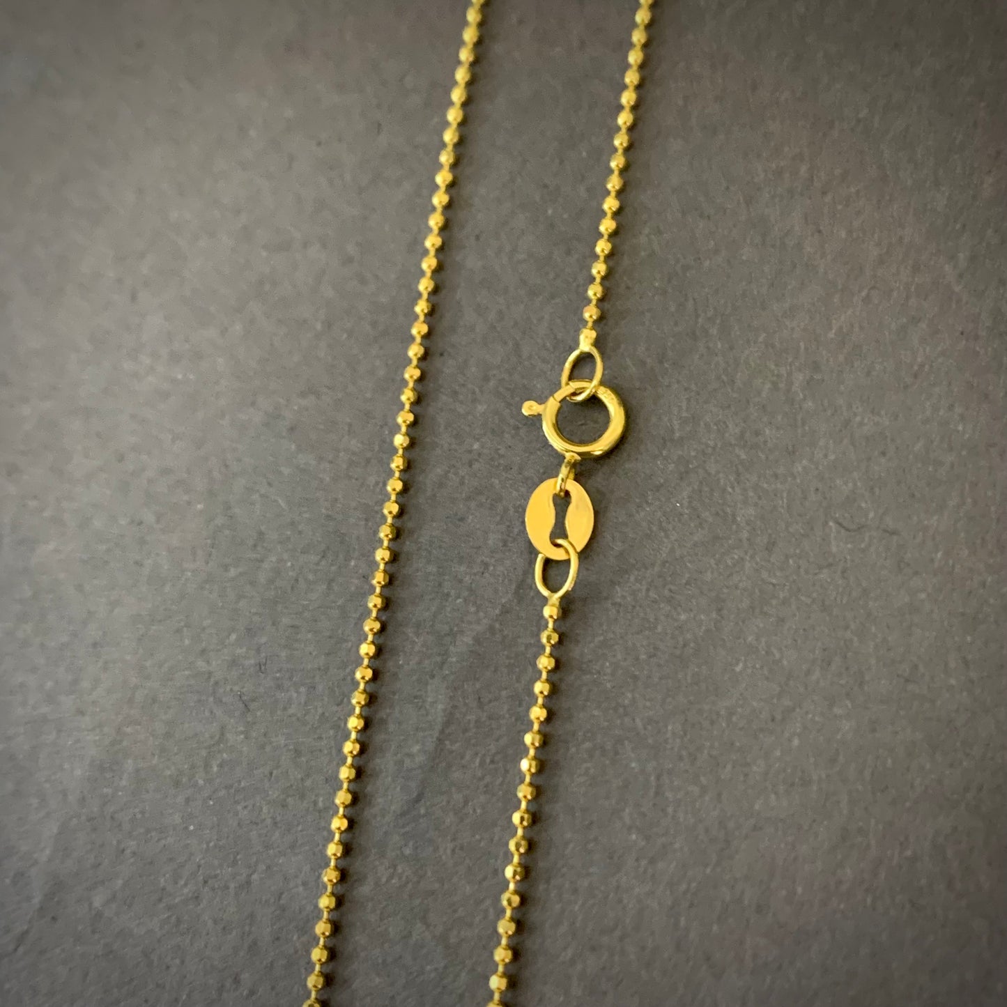 Cadena Mini Militar 1.8gr / 45cm / 0.95mm Oro Amarillo L750 +1 18K