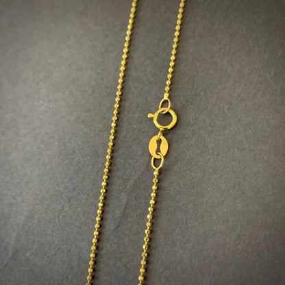 Cadena Mini Militar 1.8gr / 45cm / 0.95mm Oro Amarillo L750 +1 18K