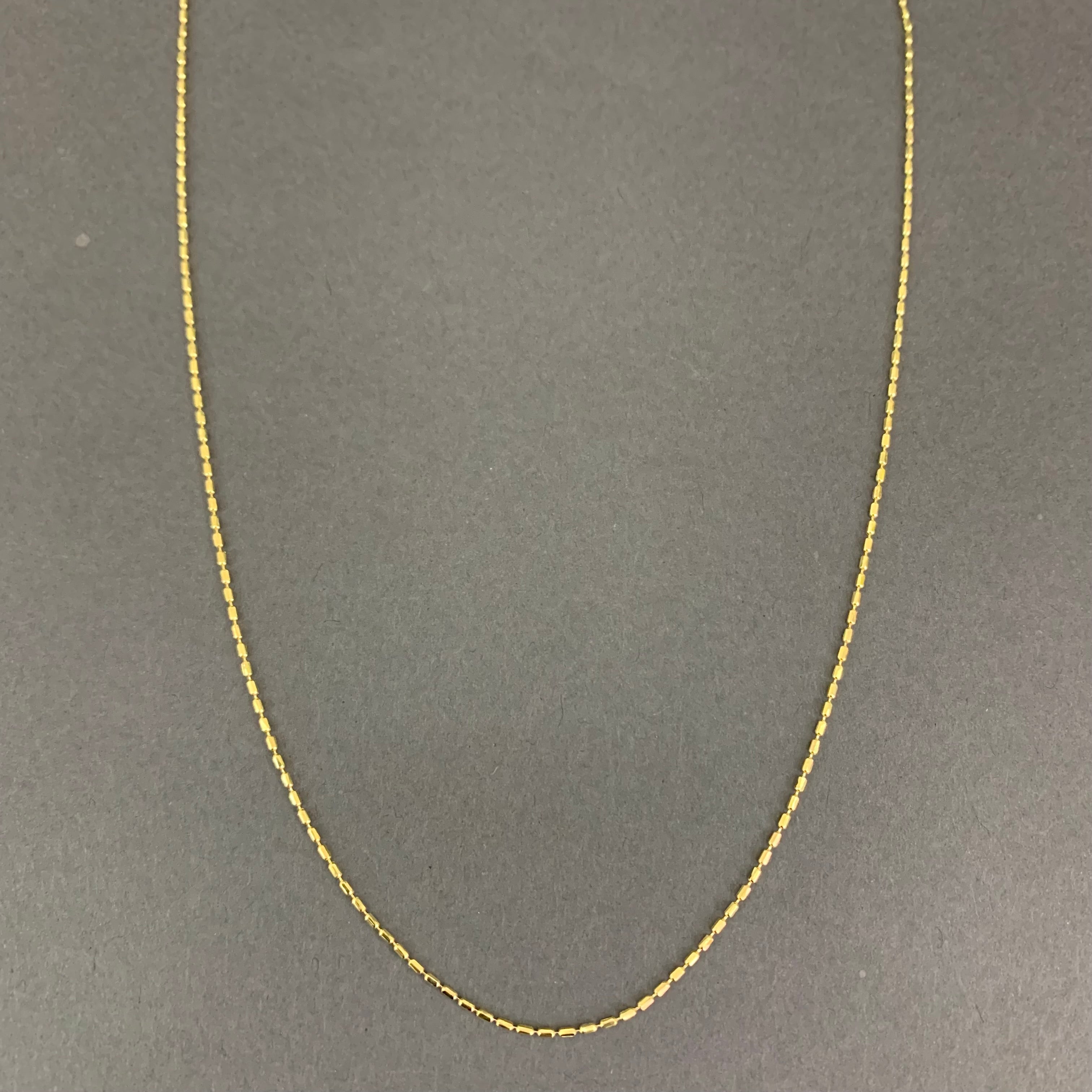 Cadena Canutillo 2.68gr / 60cm / 1.02mm Oro Amarillo L750 +3 18K