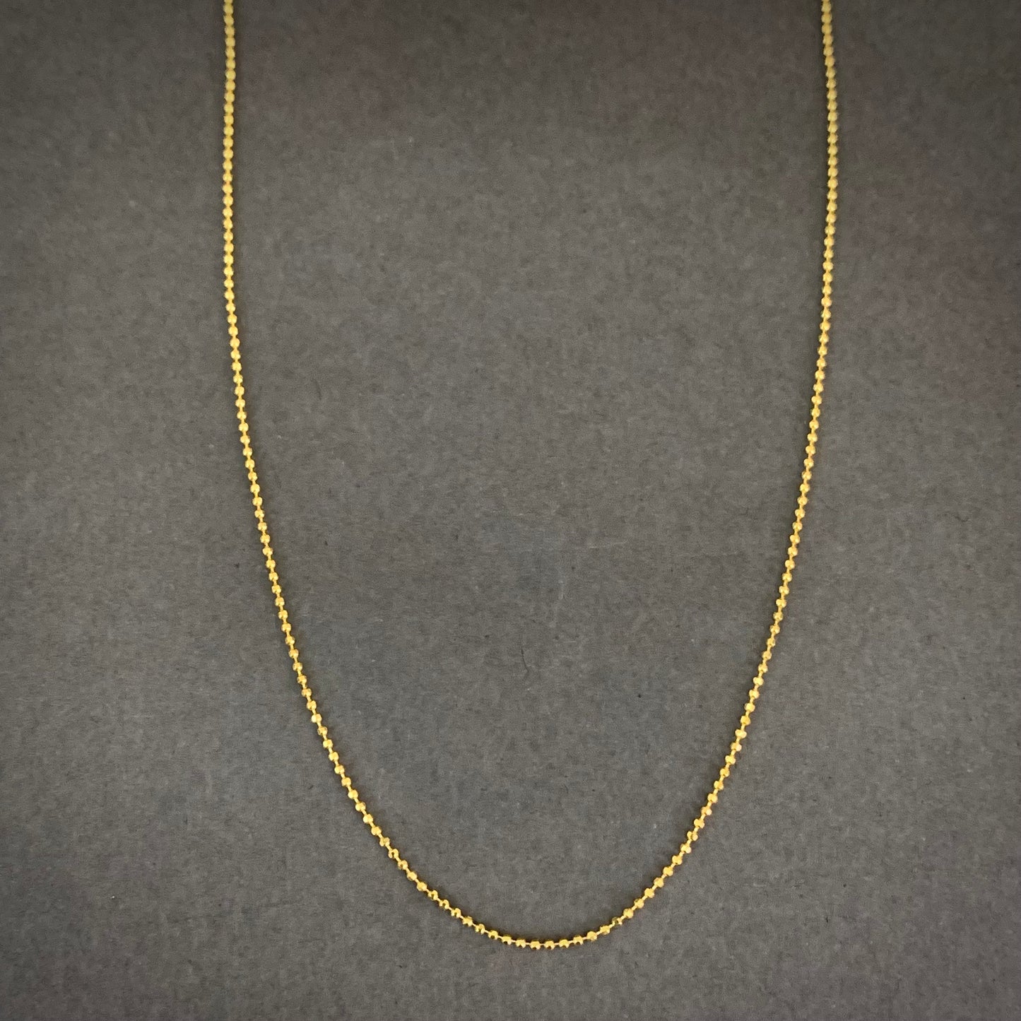 Cadena Mini Militar 1.8gr / 45cm / 0.95mm Oro Amarillo L750 +1 18K