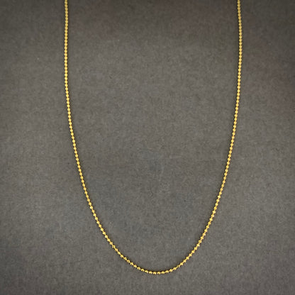 Cadena Mini Militar 1.8gr / 45cm / 0.95mm Oro Amarillo L750 +1 18K