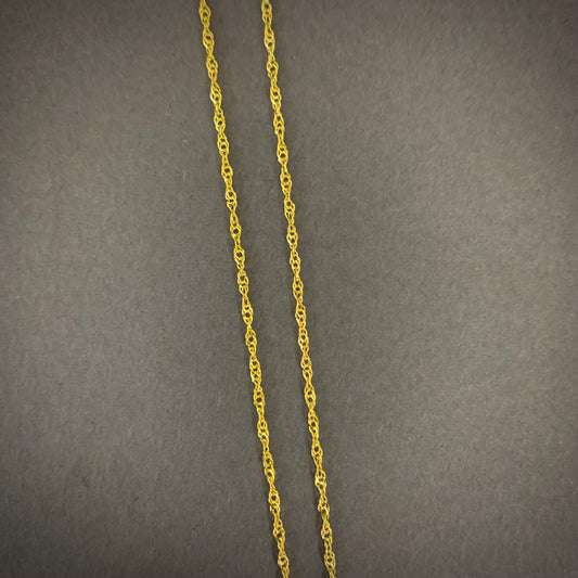 Cadena Singapur 1gr / 45cm / 1.6mm Oro Amarillo L750 +1 18K