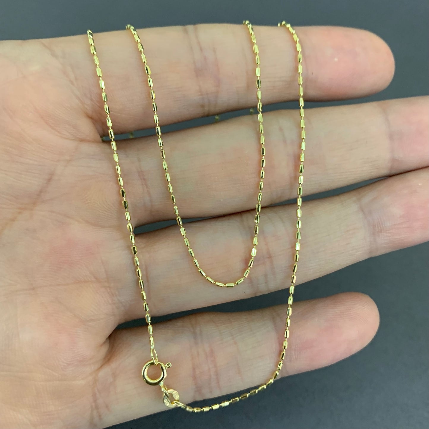 Cadena Canutillo 2.68gr / 60cm / 1.02mm Oro Amarillo L750 +3 18K