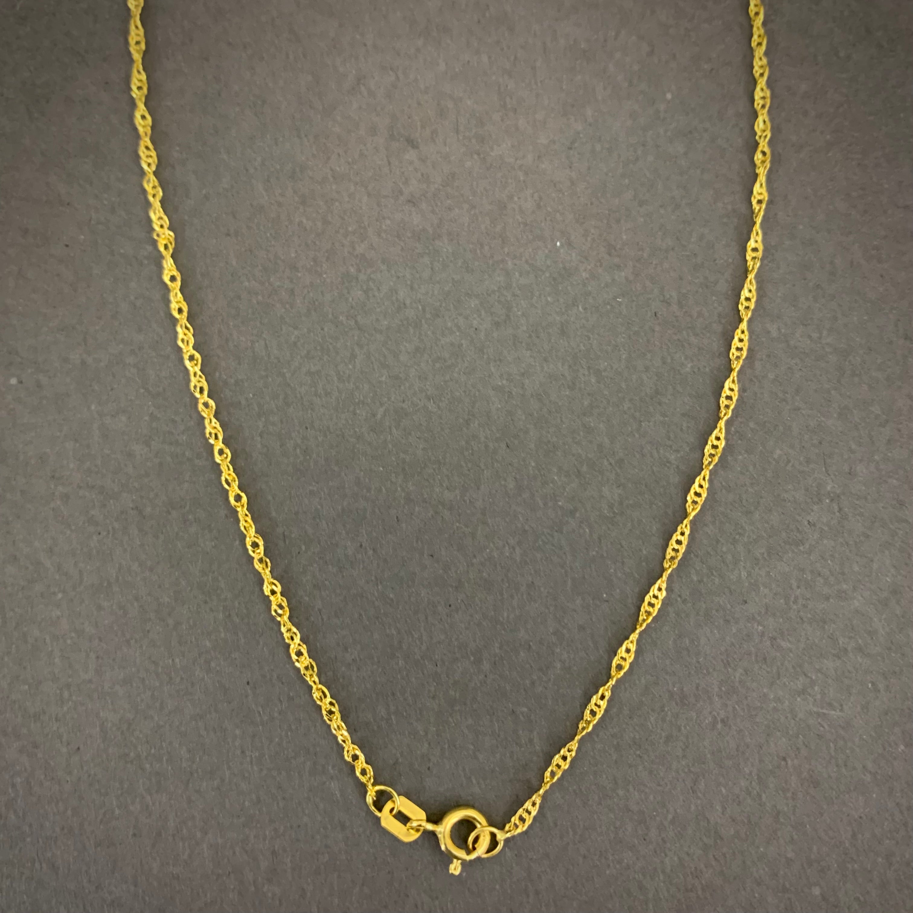 Cadena Singapur 1gr / 45cm / 1.6mm Oro Amarillo L750 +1 18K