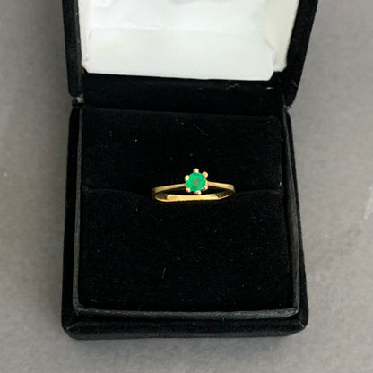 Anillo Solitario Esmeralda 1.51gr / T5 / 1.91mm Oro Amarillo L720 18K