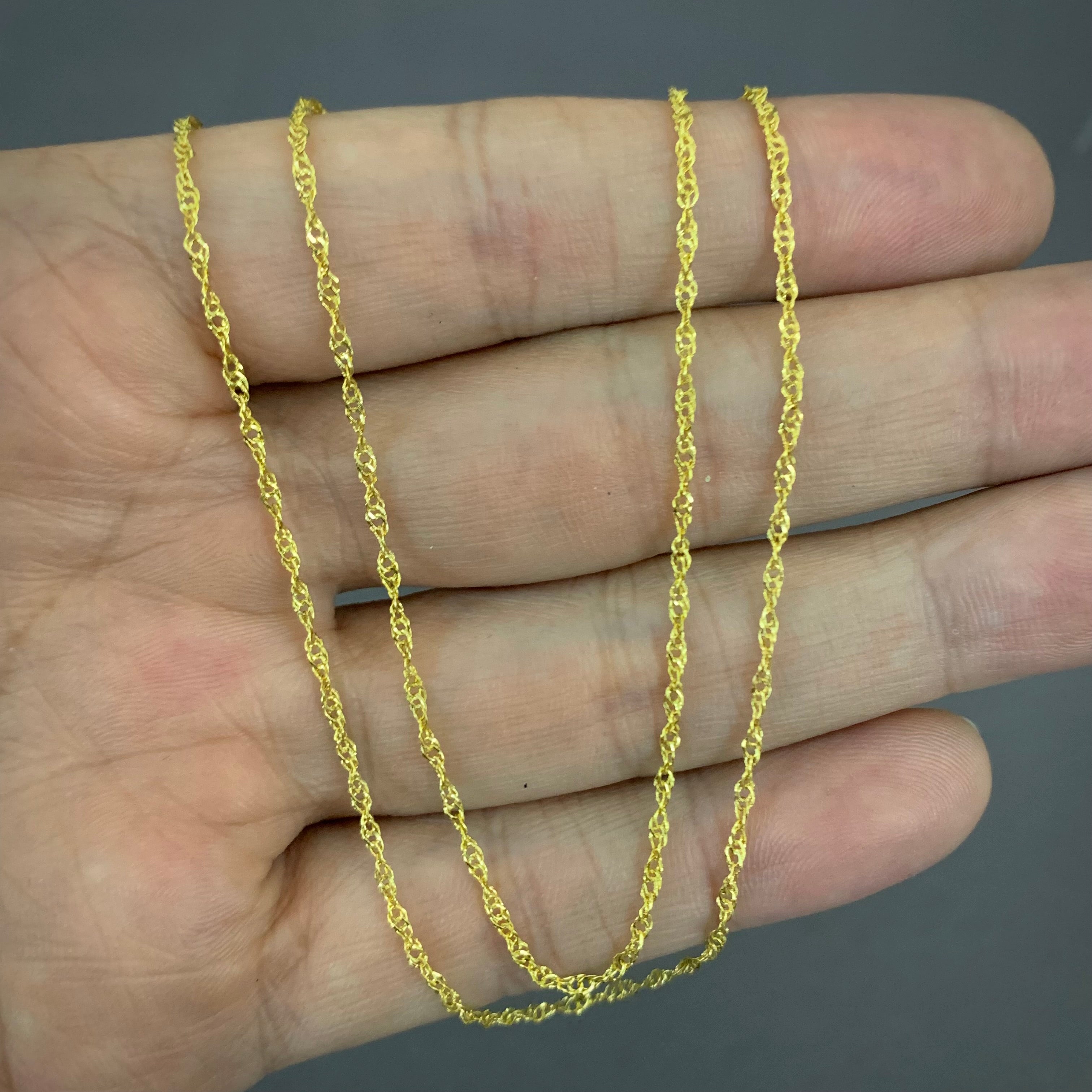 Cadena Singapur 1gr / 45cm / 1.6mm Oro Amarillo L750 +1 18K