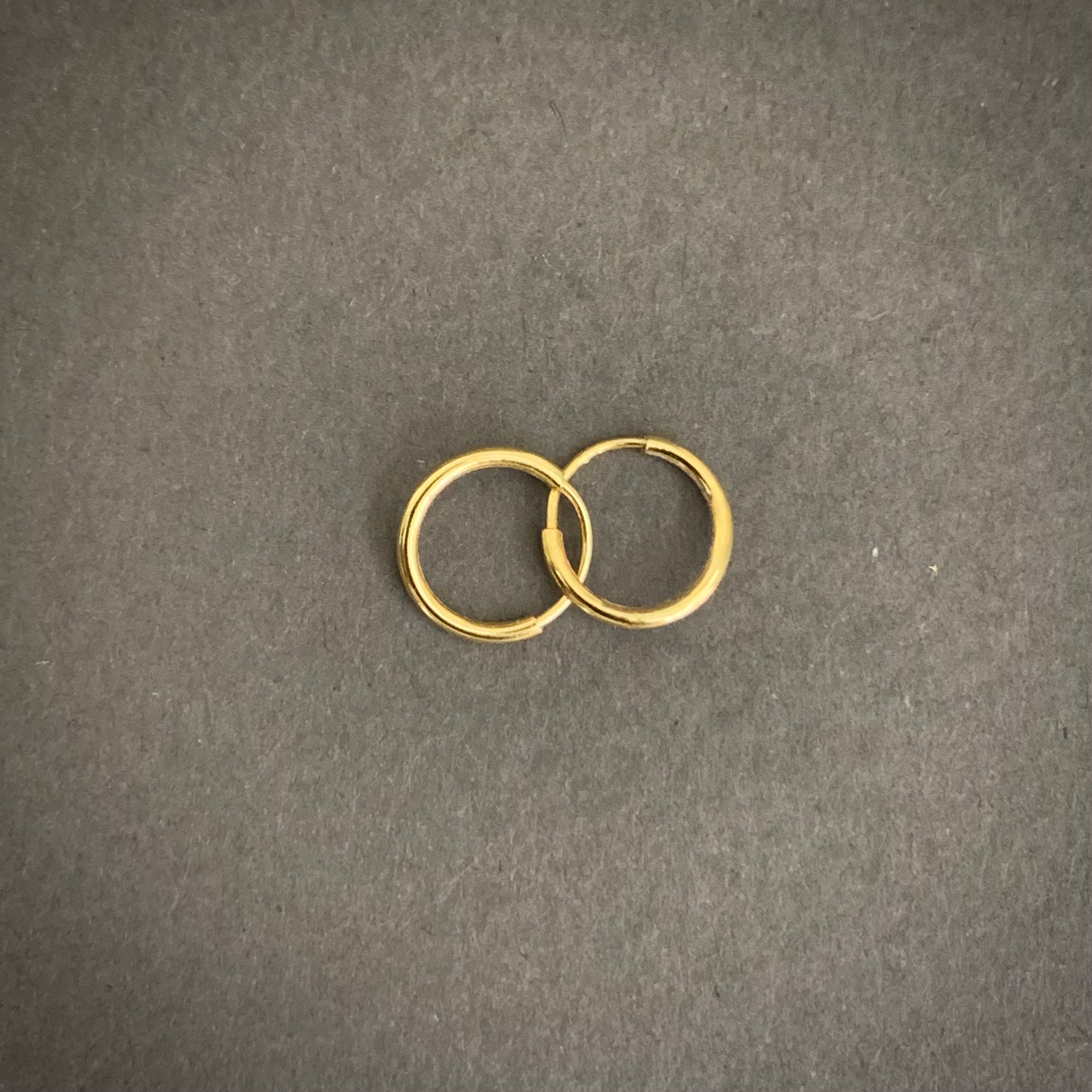 Candongas Imperdibles 0.35gr / 0.9cm / Oro Amarillo L720 18K