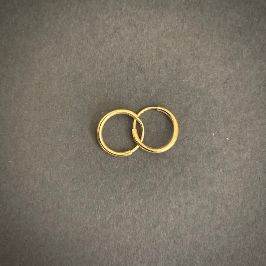 Candongas Imperdibles 0.35gr / 0.9cm / Oro Amarillo L720 18K