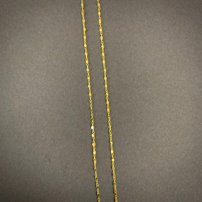 Cadena Aro Seguido Cuadrado 2.67gr / 45cm / 1mm Oro Amarillo L750 +3 18K