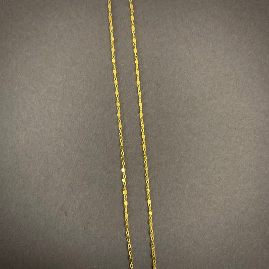 Cadena Aro Seguido Cuadrado 2.67gr / 45cm / 1mm Oro Amarillo L750 +3 18K