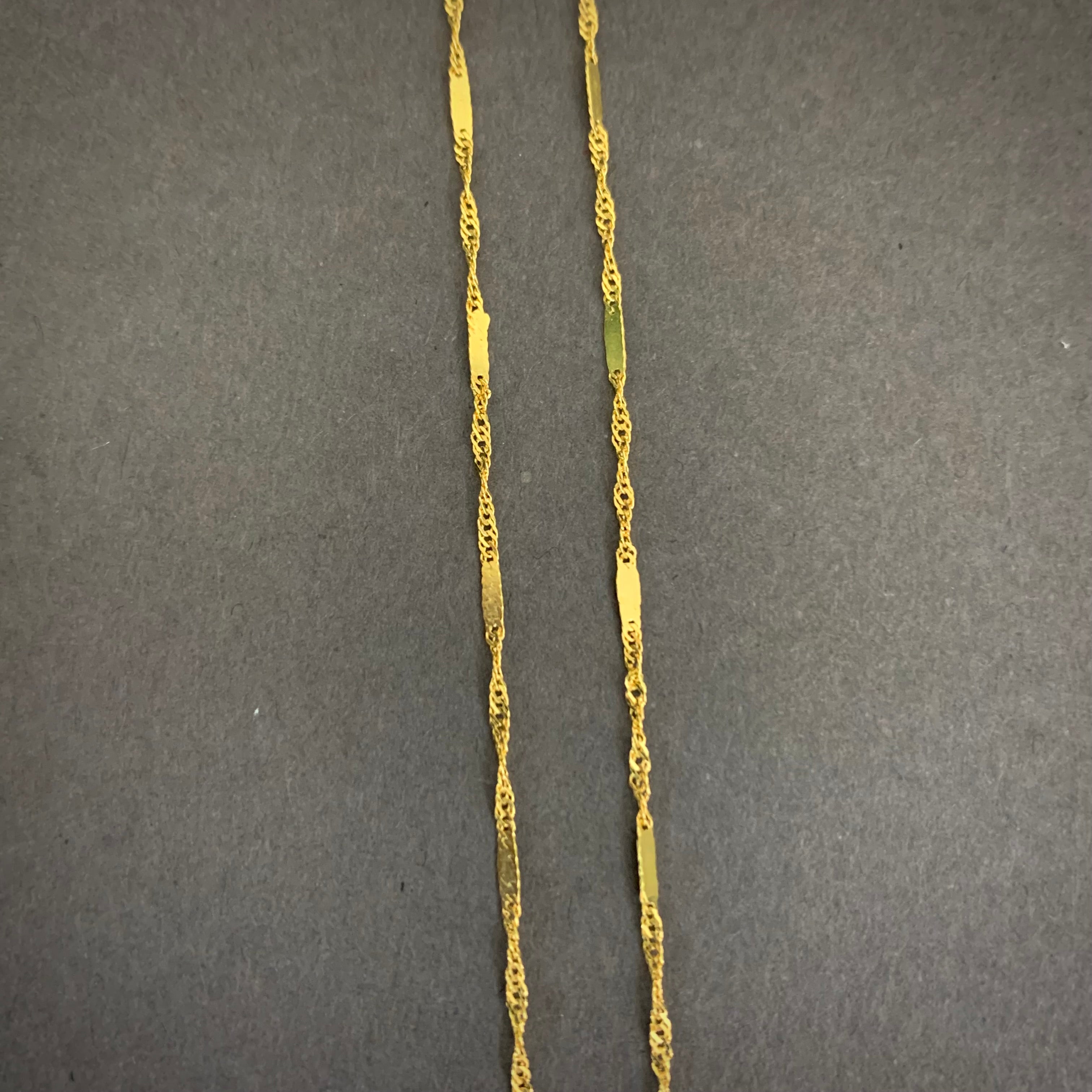 Cadena Singapur Especial 1.4gr / 45cm / 1.34mm Oro Amarillo L750 +3 18K