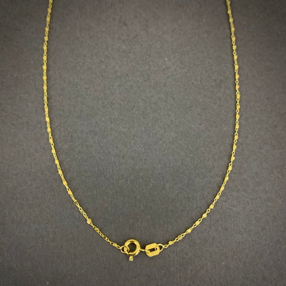 Cadena Aro Seguido Cuadrado 2.67gr / 45cm / 1mm Oro Amarillo L750 +3 18K