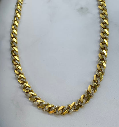 Cadena Cubana Monaco 33.17Gr / 45Cm / 7.9Mm Oro Amarillo L750 +2 18K