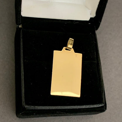 Dije Placa 2gr / 3.5cm / Oro Amarillo L720 18K
